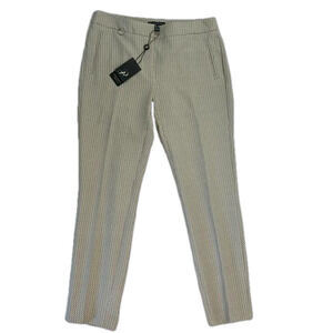 NWT Adrianna Papell Taupe Geometric Print Pants Size 4
